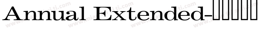 Annual Extended字体转换